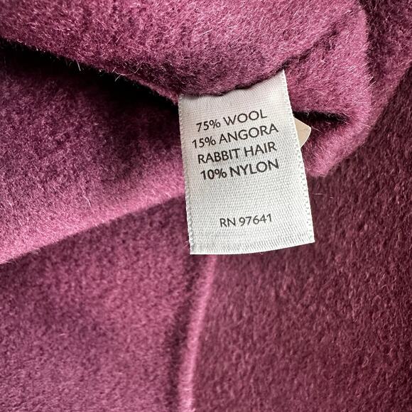 J.Jill Womens Wool Jacket Small Purple Round Neck Angoral Rabbit Blend Button Up - Picture 8 of 10